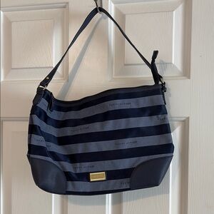 Tommy Hilfiger Blue and Gray Shoulder Bag Nautical Stripes